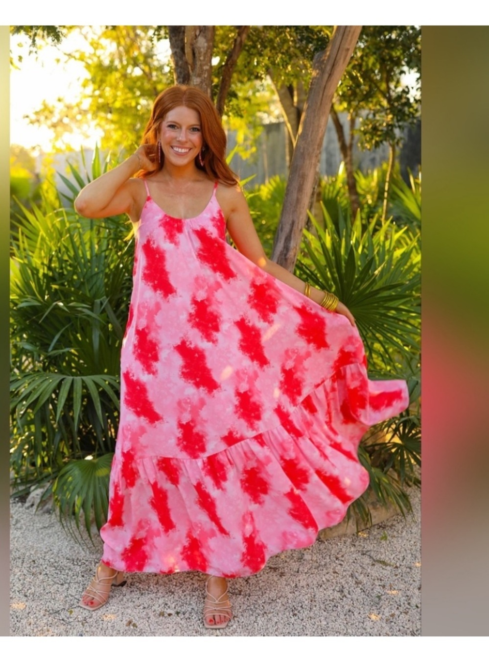 Nwot boutique Buddy Love Red Katey
Scooped Neck Maxi Dress $130 summer print